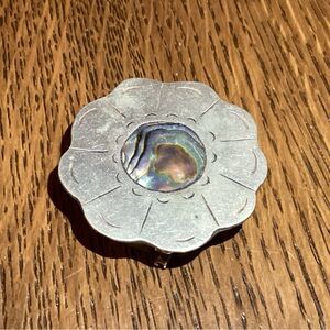 Alpaca Silver Pill Box with Abalone